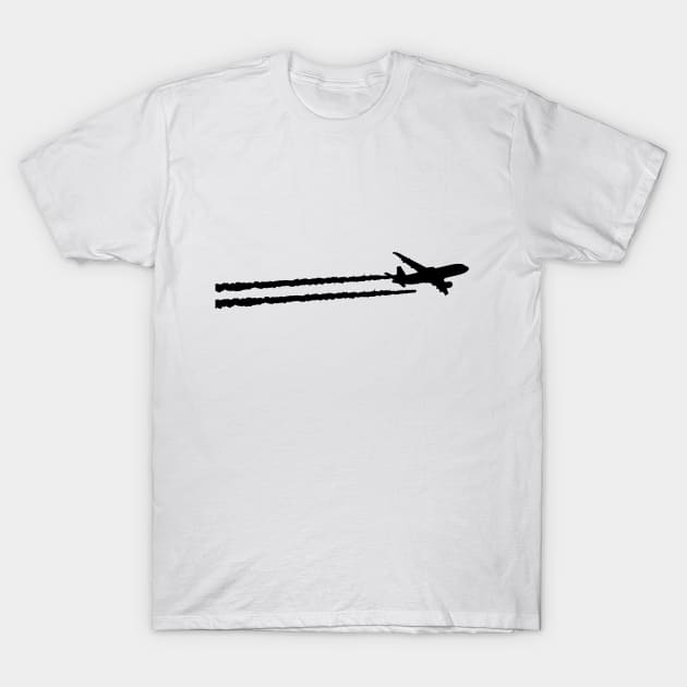 Aircraft Contrails Aviation Gift T-Shirt by Tengelmaker